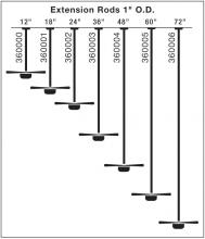  360002BSS - Fan Down Rod 24 Inch