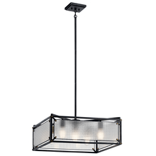  44332DBK - Steel 4 Light Chandelier Distressed Black