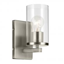  45495NICLR - Crosby 4.5" 1-Light Wall Sconce with Clear Glass in Brushed Nickel