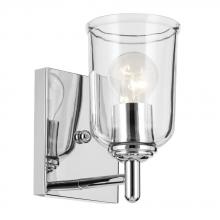  45572CHCLR - Shailene 5" 1-Light Wall Sconce with Clear Glass in Chrome