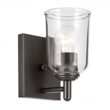  45572OZCLR - Shailene 5" 1-Light Wall Sconce with Clear Glass in Olde Bronze