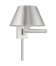  40030-91 - 1 Lt Brushed Nickel Swing Arm Wall Lamp