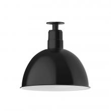 Montclair Light Works FMB117-41-L13 - 16&#34; Deep Bowl shade, LED Flush Mount ceiling light, Black