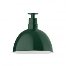 Montclair Light Works FMB117-42-L13 - 16&#34; Deep Bowl shade, LED Flush Mount ceiling light, Forest Green