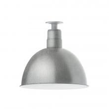 Montclair Light Works FMB117-49-L13 - 16&#34; Deep Bowl shade, LED Flush Mount ceiling light, Painted Galvanized