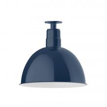 Montclair Light Works FMB117-50-L13 - 16&#34; Deep Bowl shade, LED Flush Mount ceiling light, Navy