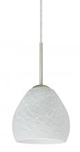  1BC-412260-LED-SN - Besa Bolla LED Pendant Cocoon Satin Nickel 1x9W LED