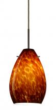  1BT-171318-LED-BR - Besa Pendant Pera 6 Bronze Amber Cloud 1x5W LED