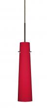  1BT-5674RM-BR - Besa Camino Pendant Bronze Ruby Matte 1x40W Halogen