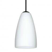 Besa Lighting 1JC-151107-LED-BK - Besa Riva 9 LED Pendant Opal Matte Black 1x9W LED