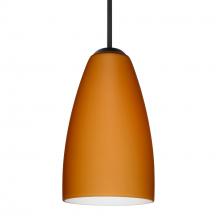 Besa Lighting 1JC-151180-LED-BK - Besa Riva 9 LED Pendant Amber Matte Black 1x9W LED