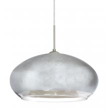  1JC-4345SF-LED-SN - Besa Brio 14 Pendant Satin Nickel Silver Foil 1x9W LED