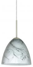  1JC-4470MG-LED-SN - Besa Vila LED Pendant Marble Grigio Satin Nickel 1x9W LED