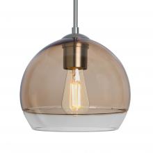  1JC-ALLY8SM-EDIL-SN - Besa, Ally 8 Cord Pendant, Smoke/Clear, Satin Nickel Finish, 1x5W LED Filament