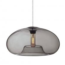 Besa Lighting 1JC-BANA15SM-SN - Besa Pendant Bana 15 Satin Nickel Smoke 1x60W Medium Base