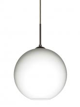  1JC-COCO1207-LED-BR - Besa Coco 12 Pendant, Opal Matte, Bronze Finish, 1x9W LED