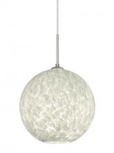  1JC-COCO1219-LED-SN - Besa Coco 12 Pendant, Carrera, Satin Nickel Finish, 1x9W LED