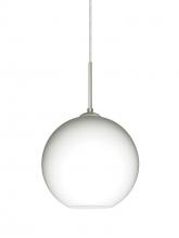  1JC-COCO807-LED-SN - Besa Coco 8 Pendant, Opal Matte, Satin Nickel Finish, 1x9W LED