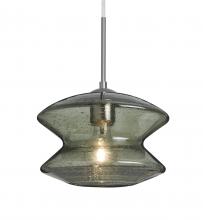  1JC-ZENMS-SN - Besa, Zen Cord Pendant, Moss Bubble, Satin Nickel Finish, 1x60W Medium Base