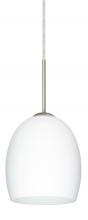  1JT-169707-LED-SN - Besa Lucia LED Pendant Opal Matte Satin Nickel 1x9W LED