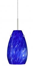  1JT-412686-LED-SN - Besa Pera 9 LED Pendant Blue Cloud Satin Nickel 1x9W LED