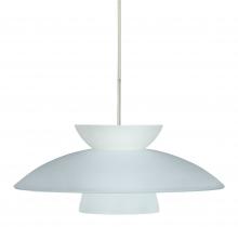  1JT-451325-LED-SN - Besa Trilo 15 Pendant Frost Satin Nickel 1x9W LED