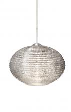  1JT-4912GL-LED-SN - Besa Pendant Pape 10 Satin Nickel Glitter 1x9W LED