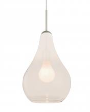  1JT-LEONMW-SN - Besa, Leon Cord Pendant, Milky White, Satin Nickel Finish, 1x60W Medium base