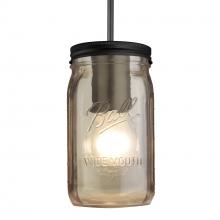  1JT-MILO4SM-BK - Besa Pendant Milo 4 Black Smoke 1x40W MAX E26 Base