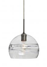  1JT-SPIR10CL-BR - Besa Spirit 10 Pendant, Clear, Bronze Finish, 1x60W Medium Base