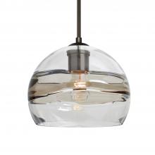  1JT-SPIR8SC-BR - Besa Spirit 8 Pendant, Smoke/Clear, Bronze Finish, 1x60W Medium Base