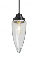  1JT-SULUCL-EDIL-BK - Besa, Sulu Cord Pendant, Clear Bubble, Black Finish, 1x4W LED Filament