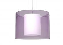  1KG-A00707-LED-SN - Besa Pahu 16 LED Pendant 1Kg Transparent Amethyst/Opal Satin Nickel 1x11W LED