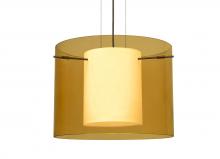  1KG-G00707-BR - Besa Pendant Pahu 16 Bronze Transparent Armagnac/Opal 1x150W Medium Base A21