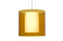  1KG-G18407-SN - Besa Pendant Pahu 12 Satin Nickel Transparent Armagnac 1x100W Medium Base