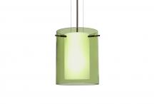  1KG-L00607-BR - Besa Pendant Pahu 8 Bronze Transparent Olive/Opal 1x100W Medium Base