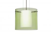  1KG-L18407-BR - Besa Pendant Pahu 12 Bronze Transparent Olive 1x100W Medium Base