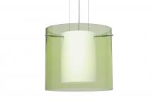  1KG-L18407-LED-SN - Besa Pahu 12 LED Pendant 1Kg Transparent Olive Satin Nickel 1x11W LED