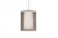  1KG-S00607-LED-SN - Besa Pendant Pahu 8 Satin Nickel Transparent Smoke/Opal 1x11W LED