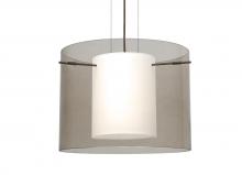  1KG-S00707-BR - Besa Pendant Pahu 16 Bronze Transparent Smoke/Opal 1x150W Medium Base A21