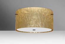  1KM-4008GS-LED-BR - Besa Ceiling Tamburo 16 Bronze Stone Gold Foil 1x28W LED