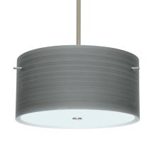  1KT-4008TN-LED-SN - Besa Tamburo 16 Pendant Titan Satin Nickel 3x11W LED