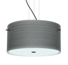  1KV-4008TN-LED-BR - Besa Tamburo 16 Pendant Titan Bronze 3x11W LED