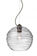  1KX-462761-BR - Besa Wave 10 Pendant Bronze Clear 1x60W Medium Base