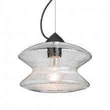  1KX-ZENCL-BK - Besa, Zen Cable Pendant, Clear Bubble, Black Finish, 1x60W MAX E26 Base