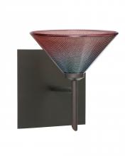  1SW-117681-BR-SQ - Besa Wall With SQ Canopy Kona Bronze Sunset 1x40W G9