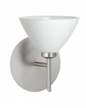  1SW-174307-SN - Besa Wall Domi Satin Nickel White 1x40W G9