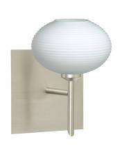  1SW-561207-LED-SN-SQ - Besa Wall With SQ Canopy Lasso Satin Nickel Opal Matte 1x5W LED