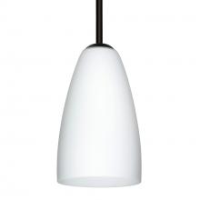 Besa Lighting 1TT-151107-LED-BK - Besa Riva 9 LED Pendant 1Tt Opal Matte Black 1x9W LED