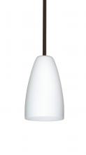  1TT-151107-LED-BR - Besa Riva 9 LED Pendant 1Tt Opal Matte Bronze 1x9W LED